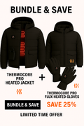 ThermoCore Pro™ Heated Jacket + Flux Heated Gloves = THE ULTIMATE WINTER POWER PACK